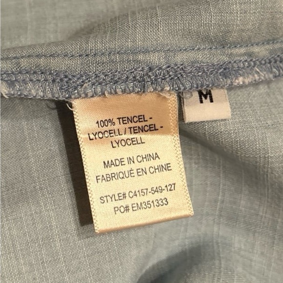 Cloth & Stone Tie-Front Chambray Buttondown Shirt - Picture 8 of 8